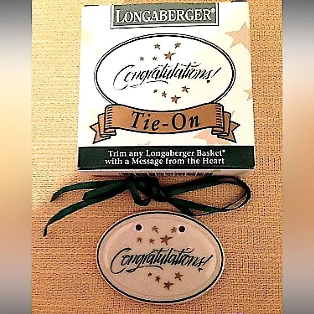 Longaberger Congratulations Tie On!